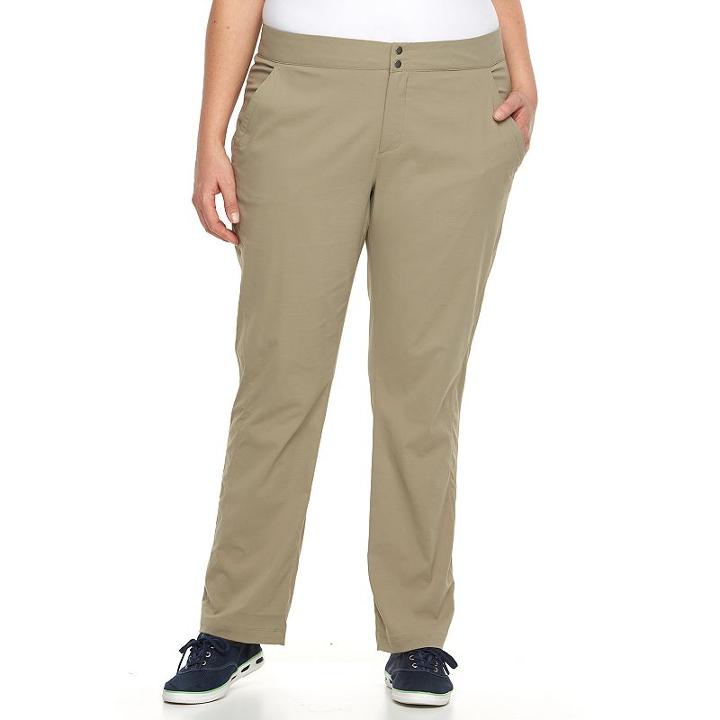 Plus Size Columbia Zephyr Heights Woven Straight-leg Pants, Women's, Size: 22 - Regular, Red/coppr (rust/coppr)