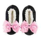 Girls 4-16 Jojo Siwa Bow Fuzzy Babba Slippers, Size: S-m, Grey (charcoal)