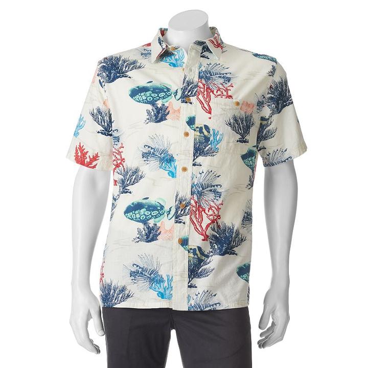 Men's Croft & Barrow&reg; Classic-fit Tropical Button-down Shirt, Size: Xl, White