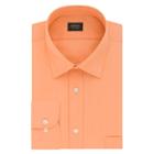 Men's Arrow Athletic-fit Solid Wrinkle-free Spread-collar Dress Shirt, Size: Xl-36/37, Med Orange