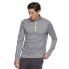 Men's Tek Gear&reg; Space-dyed Quarter-zip Top, Size: Medium, Med Grey