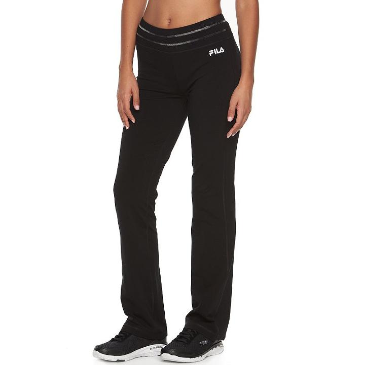 Women's Fila Sport&reg; Vibrant Workout Pants, Size: Small, Black