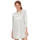 Juniors' So&reg; Graphic Sleepshirt, Teens, Size: Xs, Light Grey
