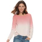 Women's Sonoma Goods For Life&trade; French Terry Crewneck Sweatshirt, Size: Xl, Light Pink