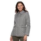Women's Weathercast Waist-length Quilted Jacket, Size: Xl, Grey
