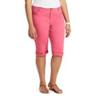 Plus Size Chaps Cuffed Twill Capris, Women's, Size: 16 W, Red
