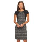 Petite Suite 7 Space-dye Striped Sheath Dress, Women's, Size: 14 Petite, Grey Other