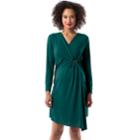 Maternity Pip & Vine By Rosie Pope Faux-wrap Dress, Women's, Size: L-mat, Med Green