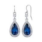 1928 Blue Halo Teardrop Earrings, Women's