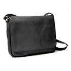 Royce Leather Vaquetta Flap Front Shoulder Bag, Women's, Black