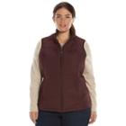Plus Size Weathercast Mockneck Quilted Vest, Women's, Size: 1xl, Red