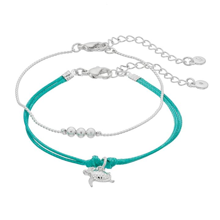 Lc Lauren Conrad Turtle Friendship Bracelet Set, Women's, Green