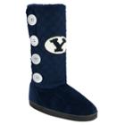 Women's Byu Cougars Button Boots, Size: Medium, Blue (navy)