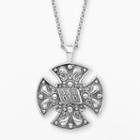 Insignia Collection Nascar Dale Earnhardt Jr. Sterling Silver 88 Maltese Cross Pendant, Adult Unisex, Size: 18, Grey