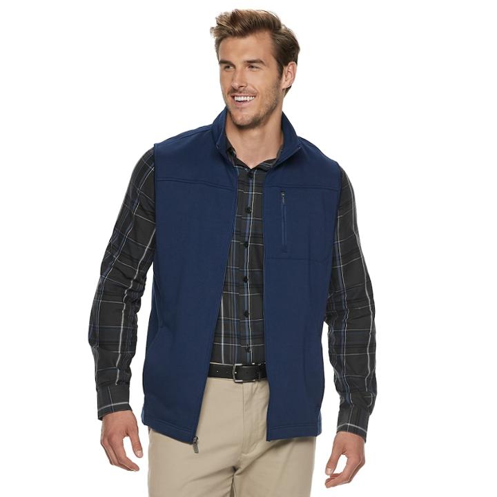 Big & Tall Van Heusen Traveler Fleece Vest, Men's, Size: 2xb, Blue