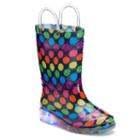 Western Chief Darling Dot Toddler Girls' Light-up Waterproof Rain Boots, Girl's, Size: 11, Ovrfl Oth