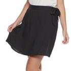 Juniors' So&reg; Challis Wrap Skirt, Teens, Size: Xl, Black