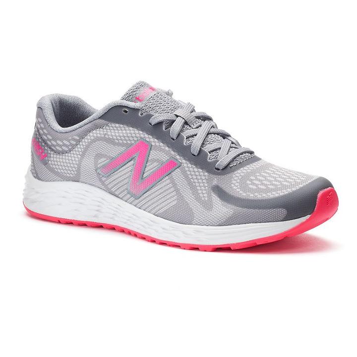 New Balance Arishi Girls' Running Shoes, Size: 5 Wide, Dark Grey