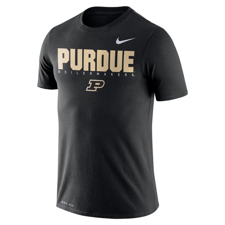 Men's Nike Purdue Boilermakers Facility Tee, Size: Xxl, Black