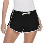 Juniors' So&reg; Slubbed Dolphin-hem Shorts, Size: Large, Black