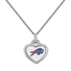 Buffalo Bills Heart Pendant Necklace, Women's, Size: 18, White