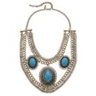 Gs By Gemma Simone Simulated Turquoise Statement Necklace, Women's, Size: 17, Blue