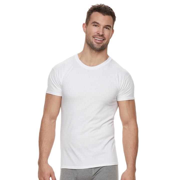 Men's Hanes Ultimate 4-pack Comfortblend Tees, Size: Large, White