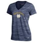 Women's Under Armour Notre Dame Fighting Irish Space Tech Tee, Size: Large, Blue (navy)