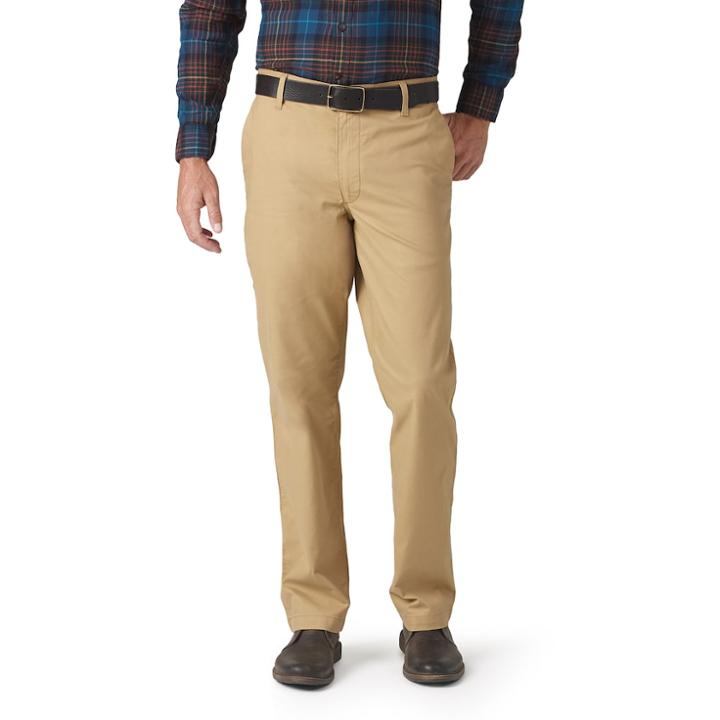 Men's Dockers&reg; Pacific On-the-go Stretch Khaki D2 Straight-fit Flat-front Pants, Size: 33x32, Lt Beige