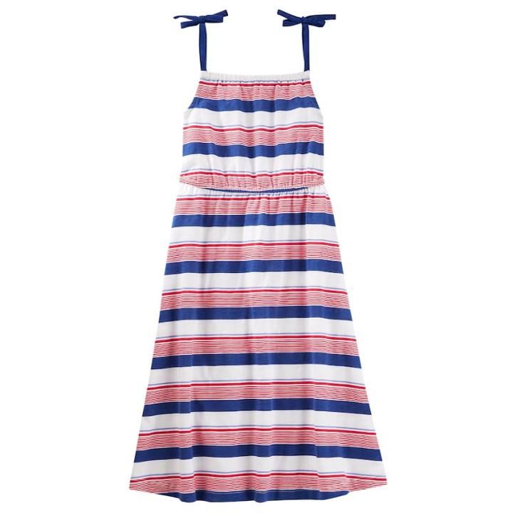 Girls 4-12 Oshkosh B'gosh&reg; Striped Maxi Dress, Size: 4-5, Blue