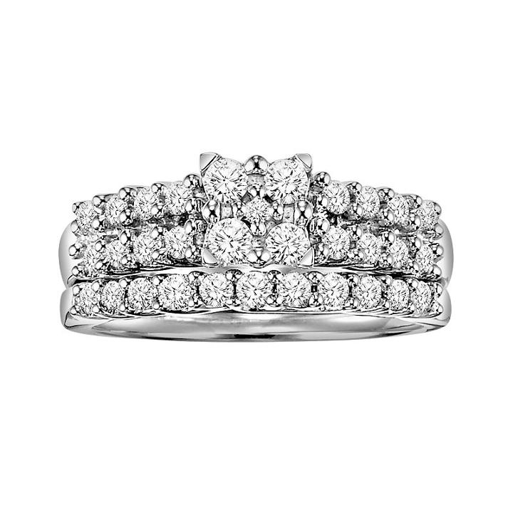 Love Always Princess-cut Diamond Engagement Ring Set In Platinum Over Silver (3/4 Ct. T.w.), Women's, Size: 8, White