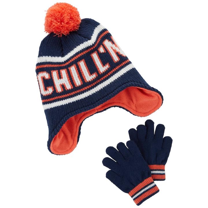 Boys 4-7 Carter's Hat & Gloves Set, Orange