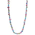 Composite Shell Long Beaded Necklace, Women's, Multicolor