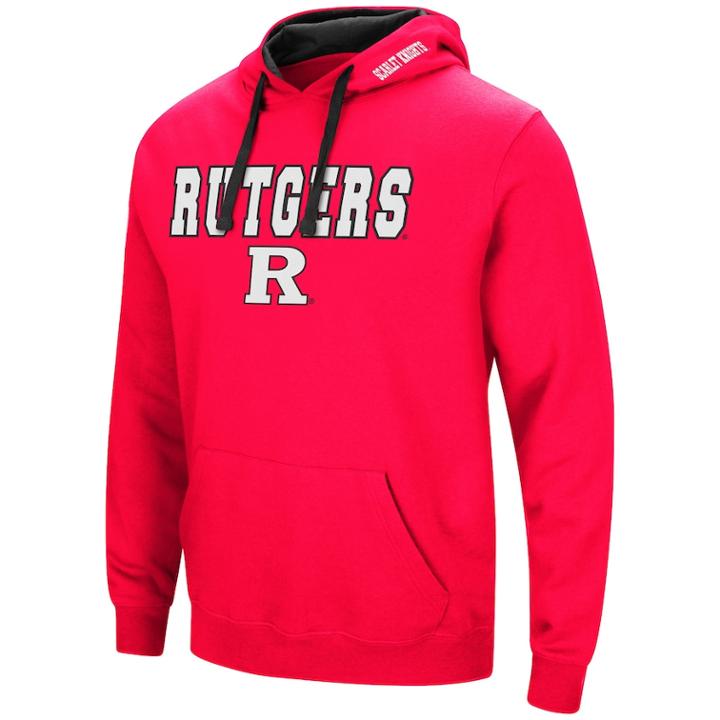 Men's Rutgers Scarlet Knights Pullover Fleece Hoodie, Size: Xl, Brt Red