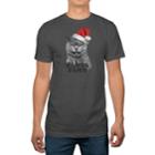 Big & Tall Santa Paws Holiday Tee, Men's, Size: 4xb, Dark Grey