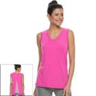 Women's Tek Gear&reg; Layered Split Back Tank, Size: Medium, Brt Pink