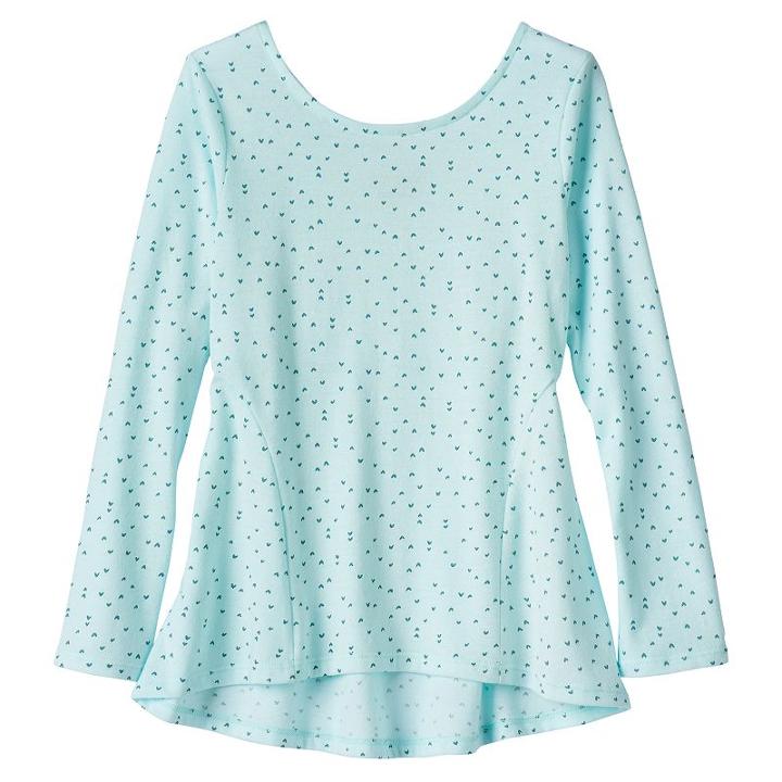 Girls 4-10 Jumping Beans&reg; Pieced Graphic Tunic, Size: 7, Turquoise/blue (turq/aqua)