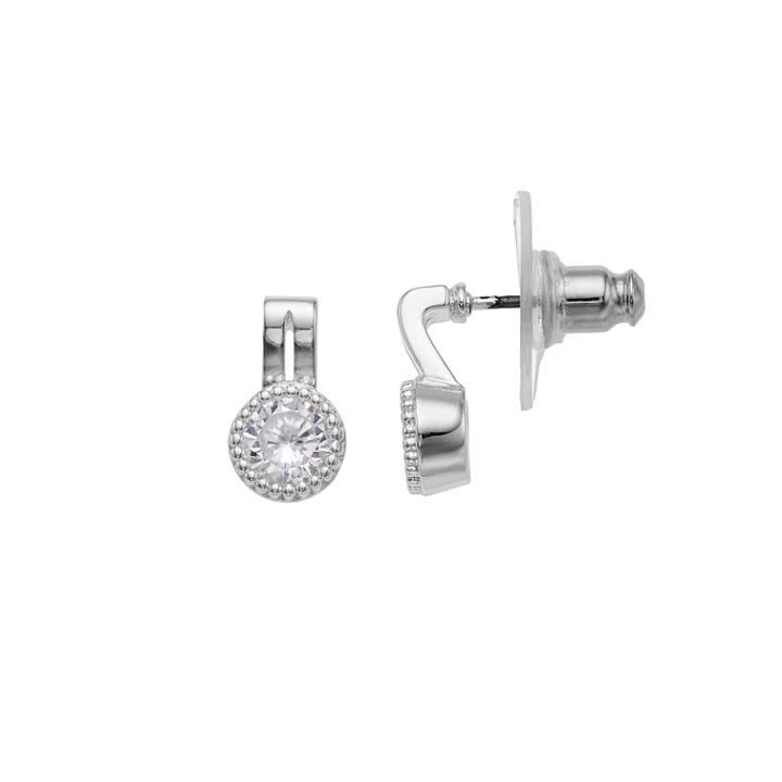 Dana Buchman Cubic Zirconia Nickel Free Drop Earrings, Women's, Silver