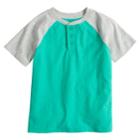 Boys 4-12 Jumping Beans&reg; Raglan Henley Tee, Size: 8, Turquoise/blue (turq/aqua)