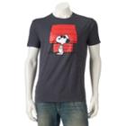 Men's Peanuts Snoopy Cool House Tee, Size: Large, Dark Grey