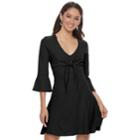 Juniors' Almost Famous Bell-sleeve Skater Dress, Teens, Size: Large, Black