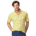 Big & Tall Chaps Classic-fit Plaid Button-down Shirt, Men's, Size: Xxl Tall, Yellow