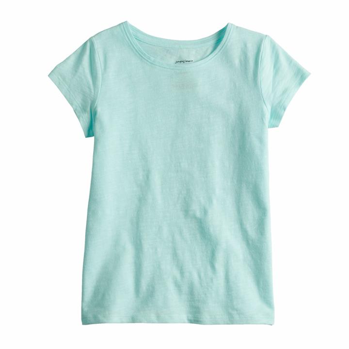 Girls 4-10 Jumping Beans&reg; Basic Solid Tee, Size: 7, Turquoise/blue (turq/aqua)