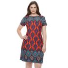 Plus Size Suite 7 Paisley Torch Shift Dress, Women's, Size: 20 W, Ovrfl Oth