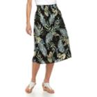 Women's Croft & Barrow Smocked Challis Midi Skirt, Size: Medium, Oxford