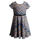 Girls 4-6x Youngland Chevron Fashion Dress, Girl's, Size: 6x, Pink