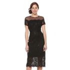 Women's Ronni Nicole Sequin Lace Sheath Dress, Size: 10, Black