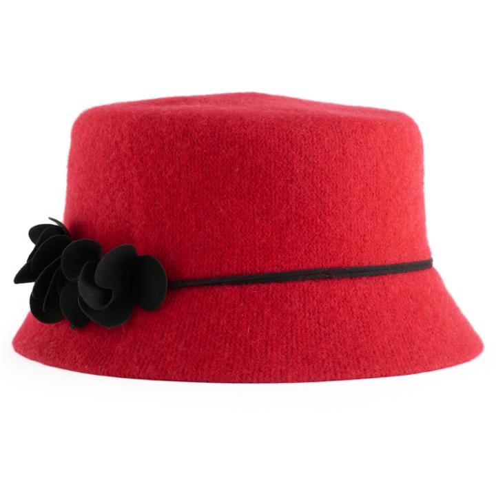 Women's Apt. 9&reg; Floral Wool Knit Microbrim Hat, Red Other