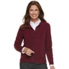 Women's Croft & Barrow&reg; Essential Extra Cozy Cardigan, Size: Large, Dark Red