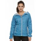 Women's Free Country Cire Printed Hooded Jacket, Size: Medium, Blue Other